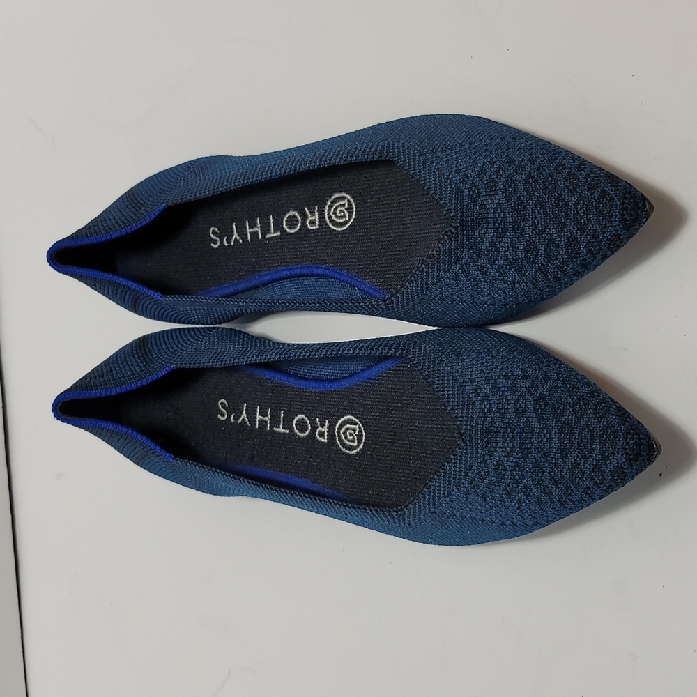 Rothy's  Deep Teal Python flats